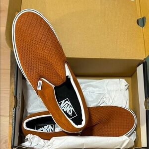 Vans Men's Woven Slip-On Sneakers - Brown/tan